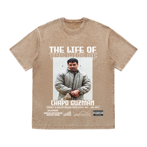 RDMCLOTHINGART tapestry hoodie CHAPO GUZMAN HEAVY WEIGHT COTTON TEE-8819