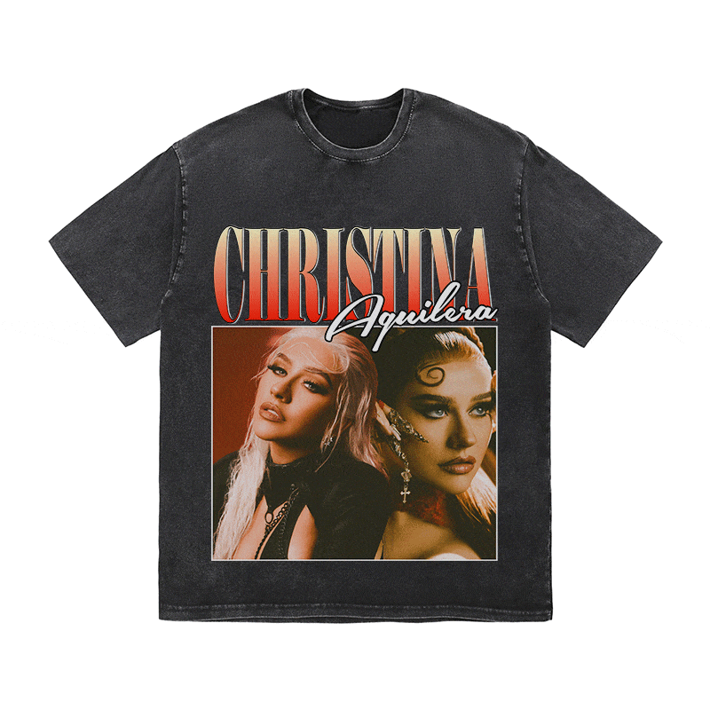 RDMCLOTHINGART tapestry hoodie CHRISTINA HEAVY WEIGHT COTTON TEE-8858