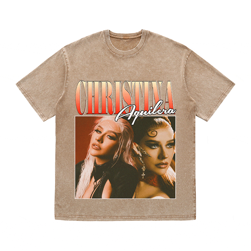 RDMCLOTHINGART tapestry hoodie CHRISTINA HEAVY WEIGHT COTTON TEE-8858