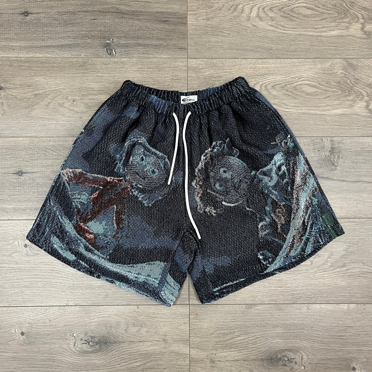 RDMCLOTHINGART tapestry hoodie CORALINE TAPESTRY SHORTS