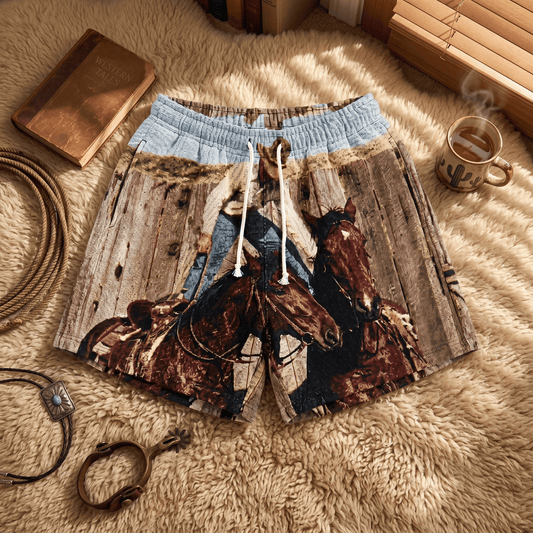 RDMCLOTHINGART tapestry hoodie COWBOY TAPESTRY SHORTS