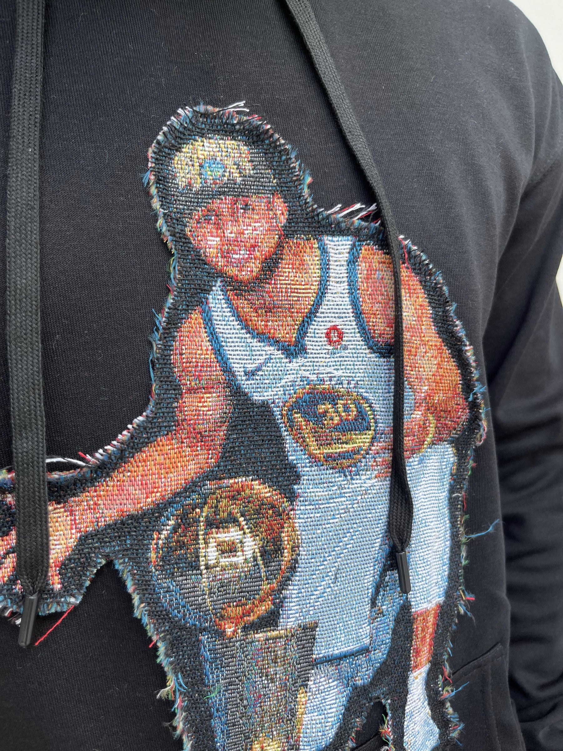 CURRY TAPESTRY PATCH HOODIE-9033 - RDMCLOTHINGART