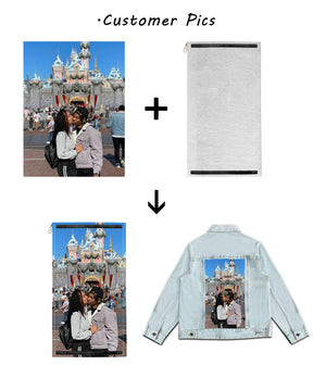 RDMCLOTHINGART tapestry hoodie CUSTOM DENIM JACKET