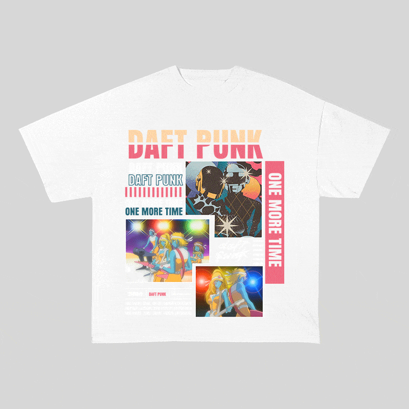 RDMCLOTHINGART tapestry hoodie DAFT PUNK HEAVY WEIGHT COTTON TEE-8993