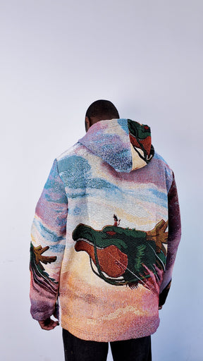 DRAGON V2 TAPESTRY HOODIE - RDMCLOTHINGART
