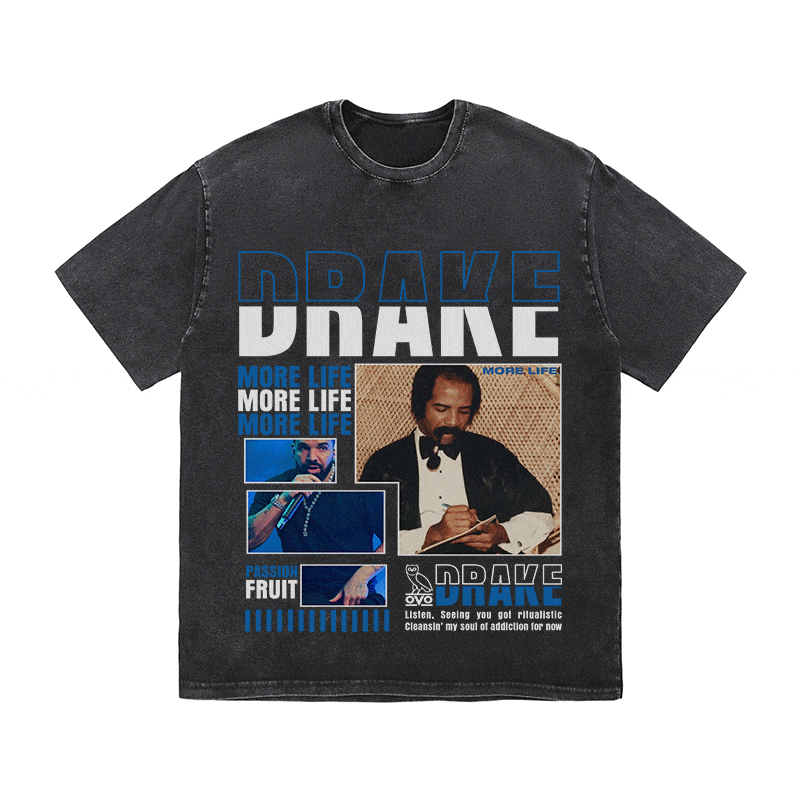 RDMCLOTHINGART tapestry hoodie DRAKE HEAVY WEIGHT COTTON TEE-8994