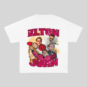 RDMCLOTHINGART tapestry hoodie ELTON JOHN HEAVY WEIGHT COTTON TEE-9123