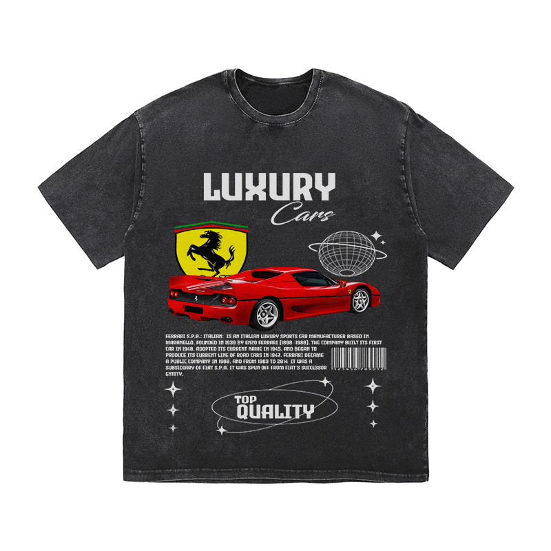 RDMCLOTHINGART tapestry hoodie FERRARI HEAVY WEIGHT COTTON TEE-9094