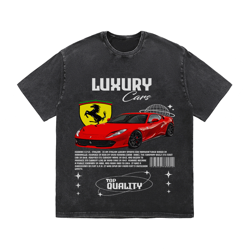 RDMCLOTHINGART tapestry hoodie FERRARI HEAVY WEIGHT COTTON TEE-9096