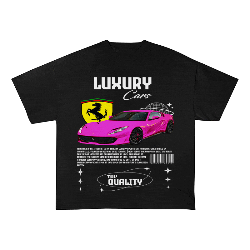 RDMCLOTHINGART tapestry hoodie FERRARI HEAVY WEIGHT COTTON TEE-9097