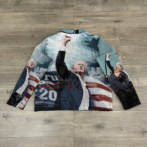FIGHT US TAPESTRY JACKET - RDMCLOTHINGART