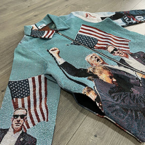 FIGHT US TAPESTRY JACKET - RDMCLOTHINGART