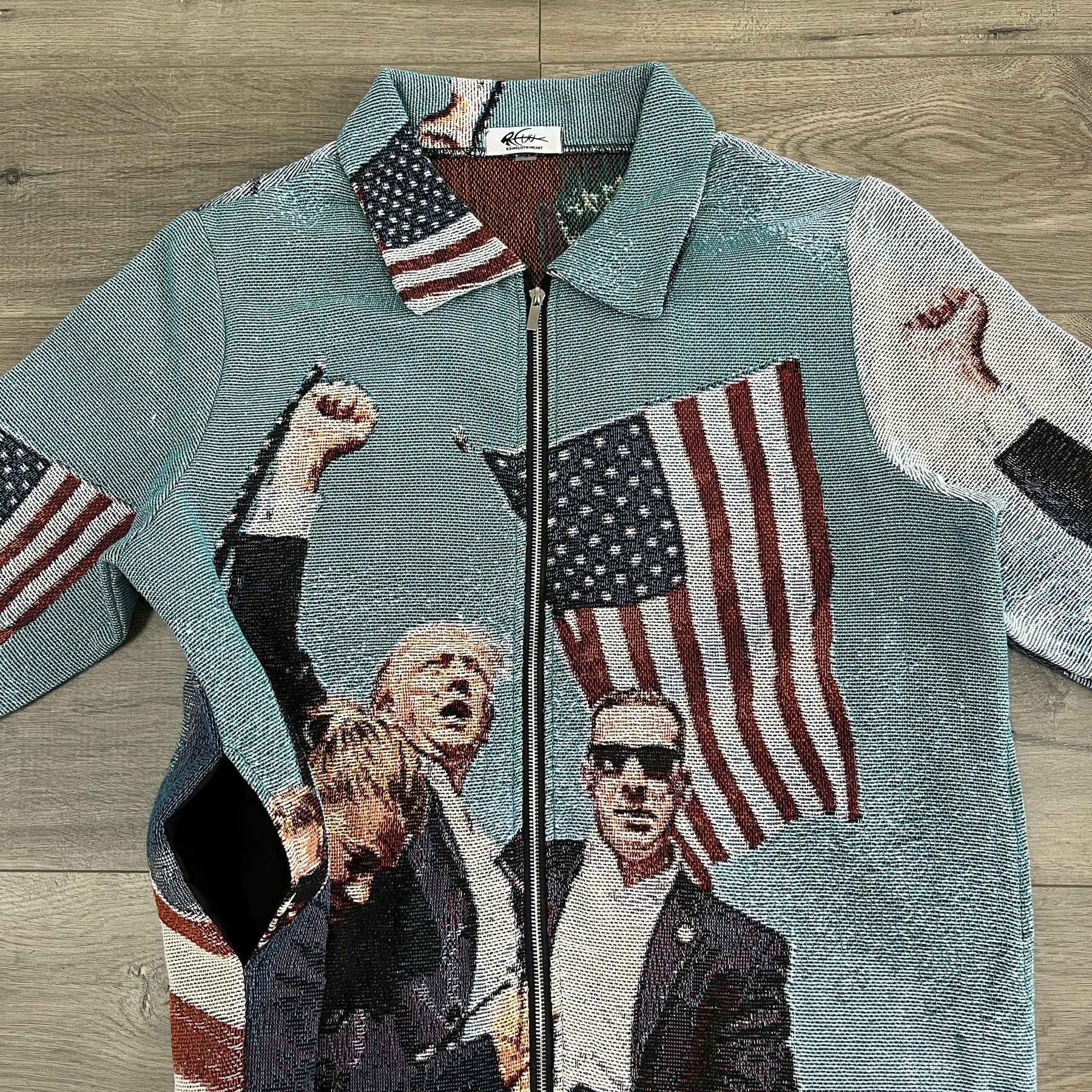 FIGHT US TAPESTRY JACKET - RDMCLOTHINGART