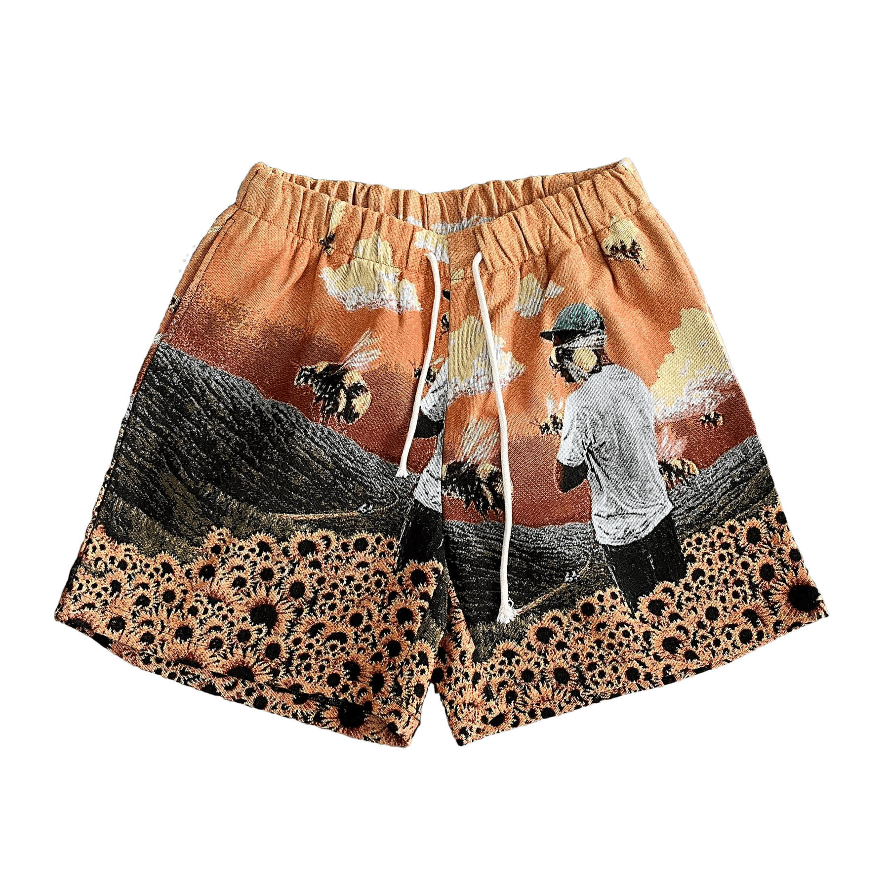 RDMCLOTHINGART tapestry hoodie FLOWER BOY TAPESTRY SHORTS