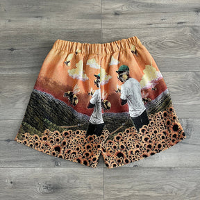 RDMCLOTHINGART tapestry hoodie FLOWER BOY TAPESTRY SHORTS