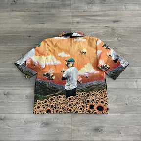 RDMCLOTHINGART tapestry hoodie FLOWER BOY TAPESTRY TEE