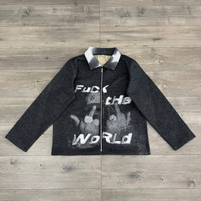 FXXK THE WORLD TAPESTRY JACKET - RDMCLOTHINGART