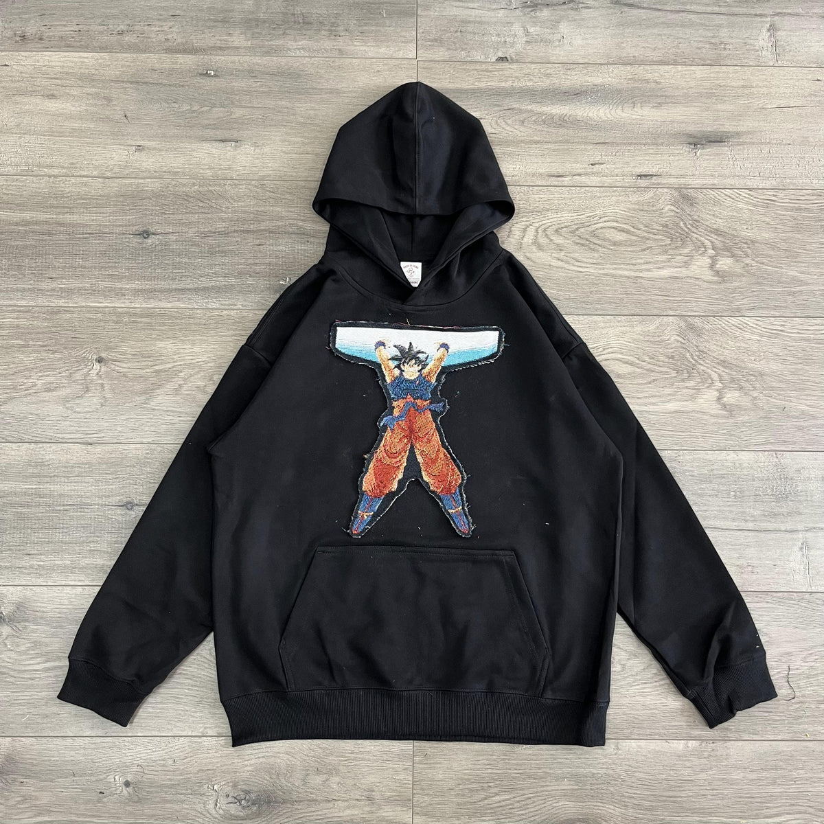 GOKU TAPESTRY PATCH HOODIE-9048 - RDMCLOTHINGART