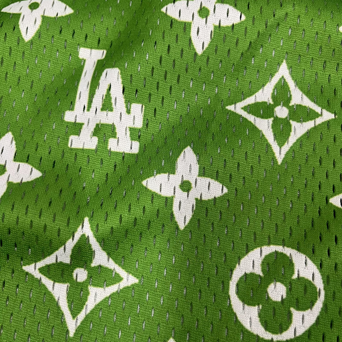 GREEN LA MESH SHORTS-8676 - RDMCLOTHINGART