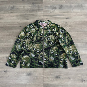 RDMCLOTHINGART tapestry hoodie GREEN SKULL Tapestry JACKET