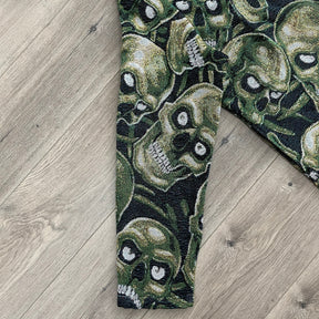 RDMCLOTHINGART tapestry hoodie GREEN SKULL Tapestry JACKET