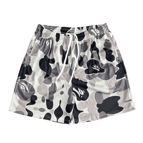 GREY CAMO MESH SHORTS-8700 - RDMCLOTHINGART