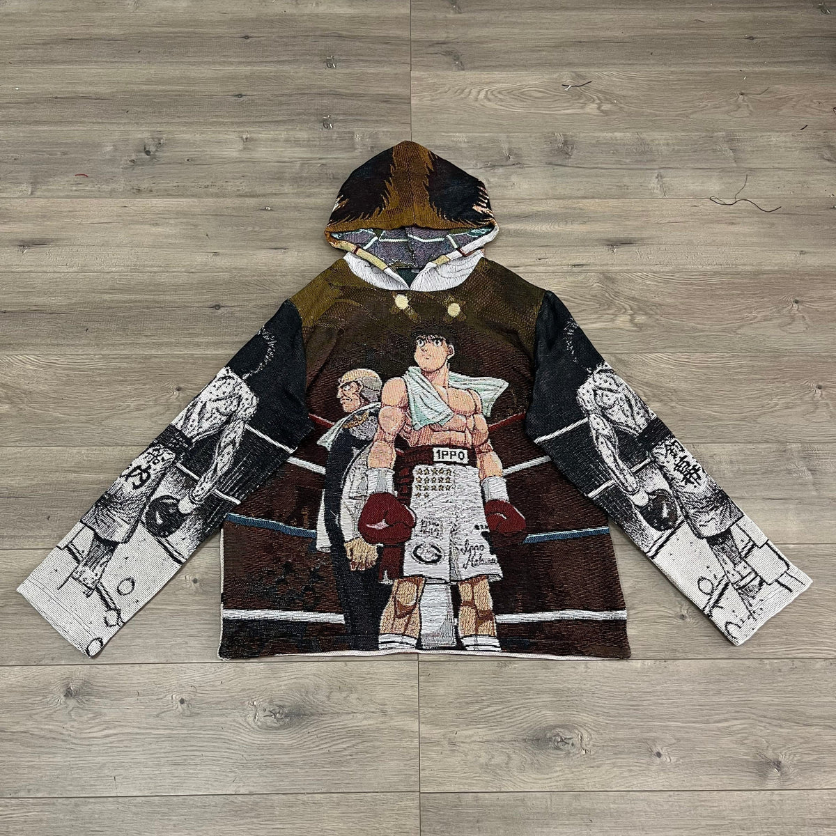 HAJIME NO IPPO TAPESTRY HOODIE - RDMCLOTHINGART