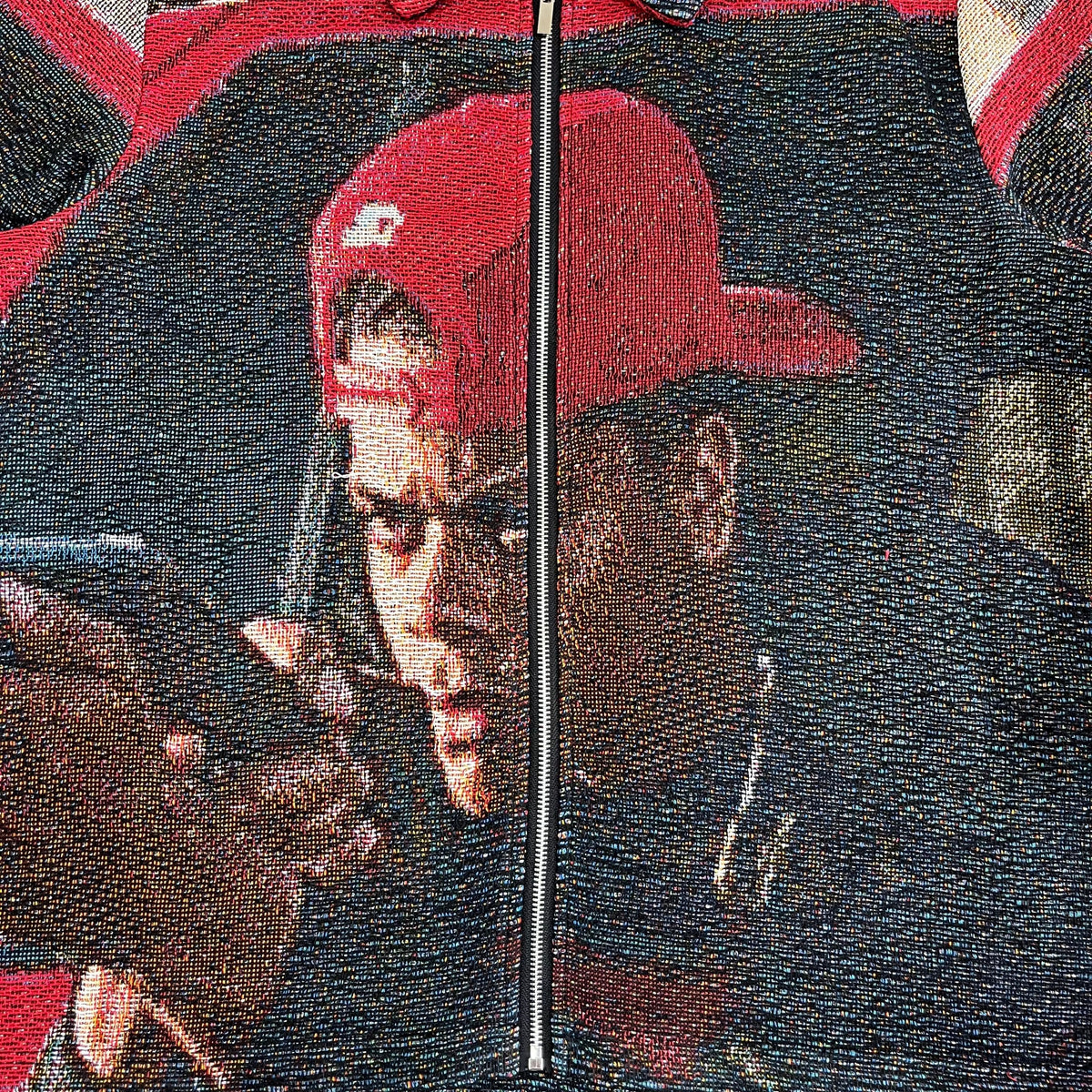 RDMCLOTHINGART tapestry hoodie IS U GON SLIDE TAPESTRY TEE