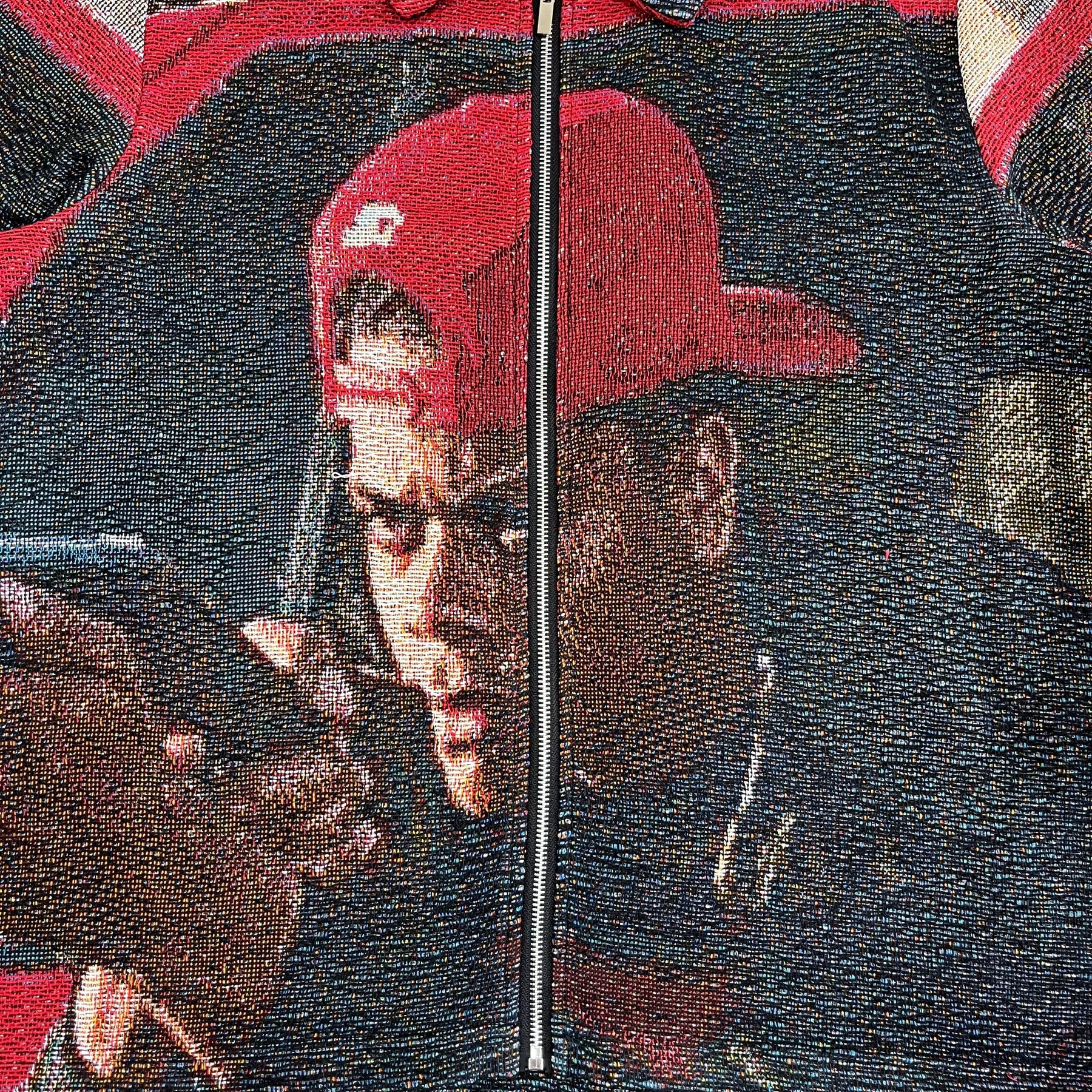 RDMCLOTHINGART tapestry hoodie IS U GON SLIDE TAPESTRY TEE