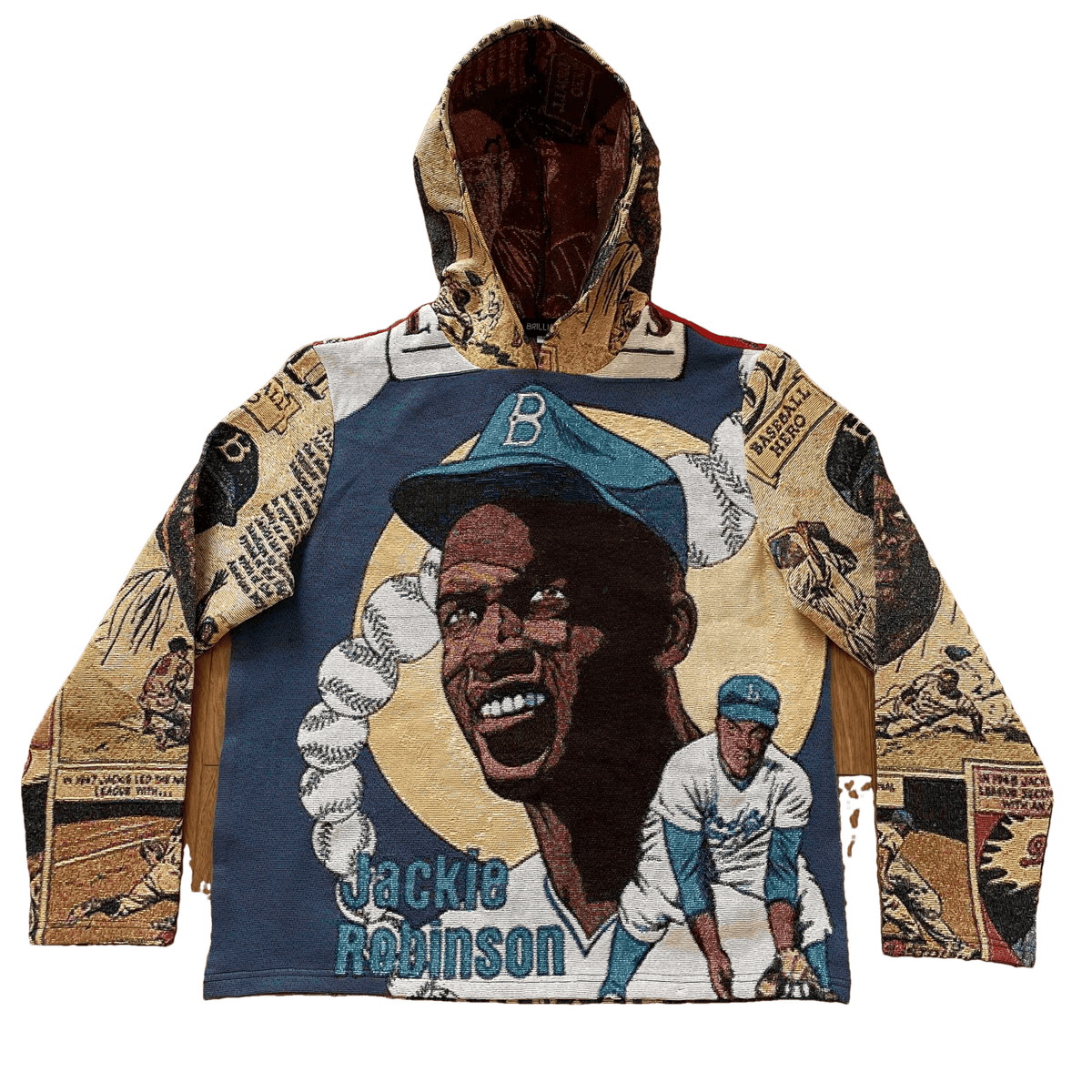 JACKIEROBINSO TAPESTRY HOODIE - RDMCLOTHINGART