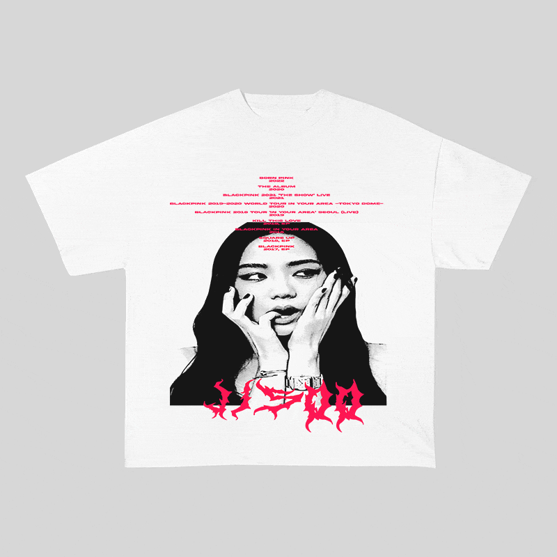 RDMCLOTHINGART tapestry hoodie JISOO HEAVY WEIGHT COTTON TEE-8907