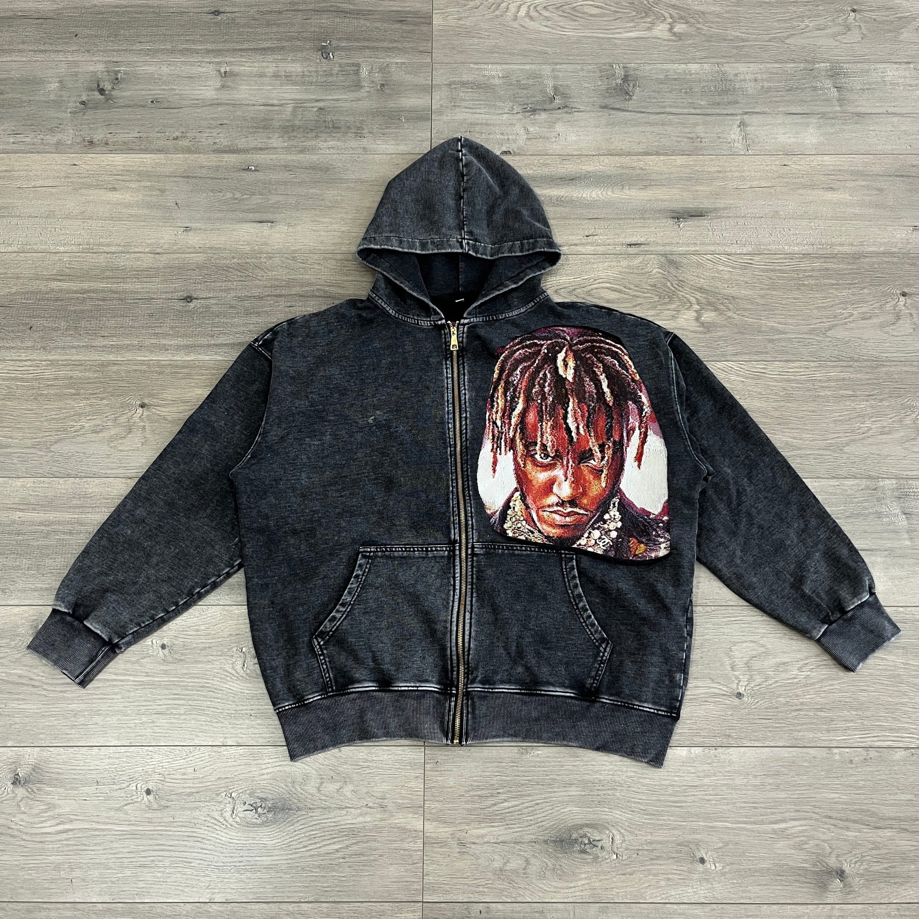 RDMCLOTHINGART tapestry hoodie JUICE WRLD TAPESTRY PATCH HOODIE-9253