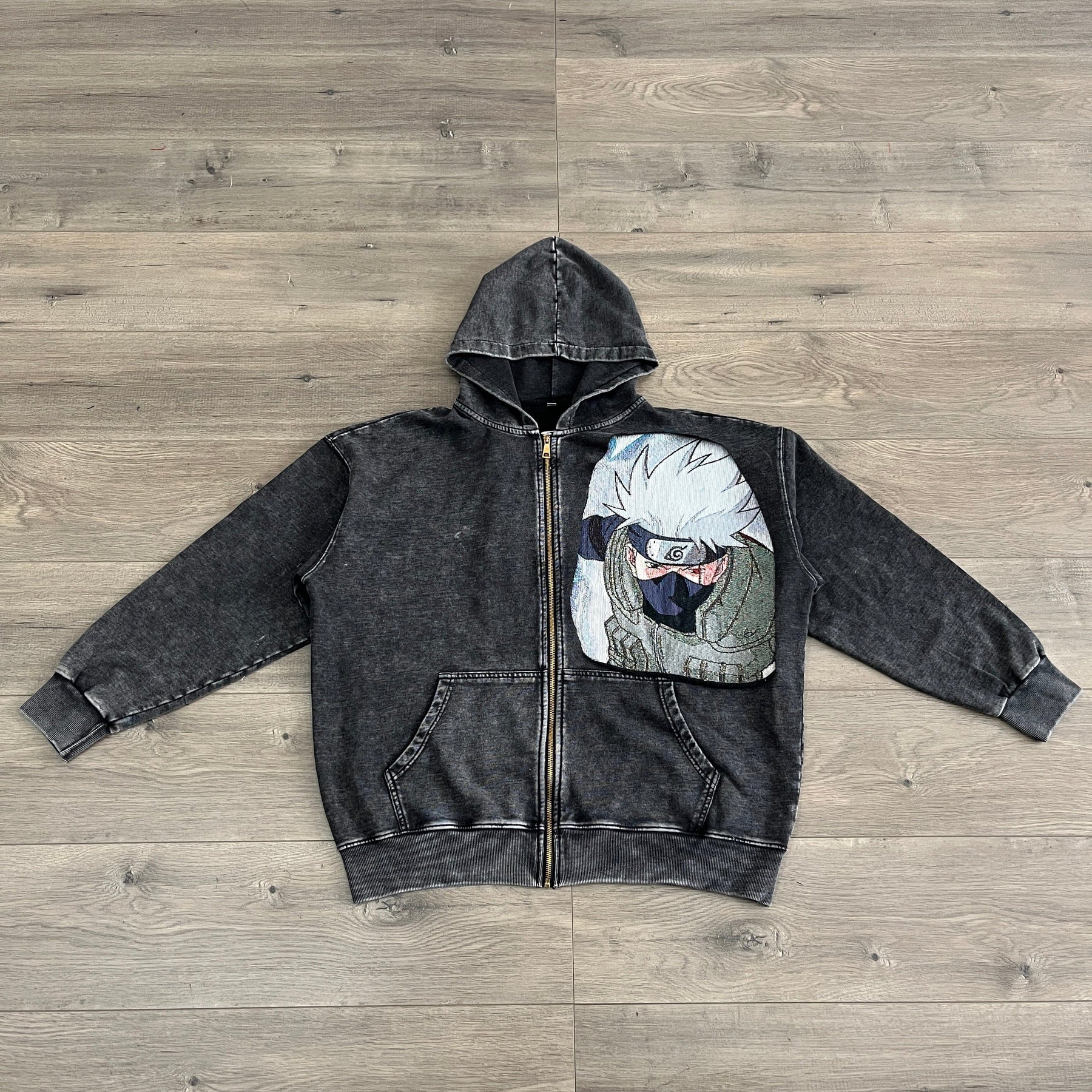 RDMCLOTHINGART tapestry hoodie KAKASHI TAPESTRY PATCH HOODIE-9242