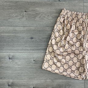 KHAKI GU MESH SHORTS-8717 - RDMCLOTHINGART