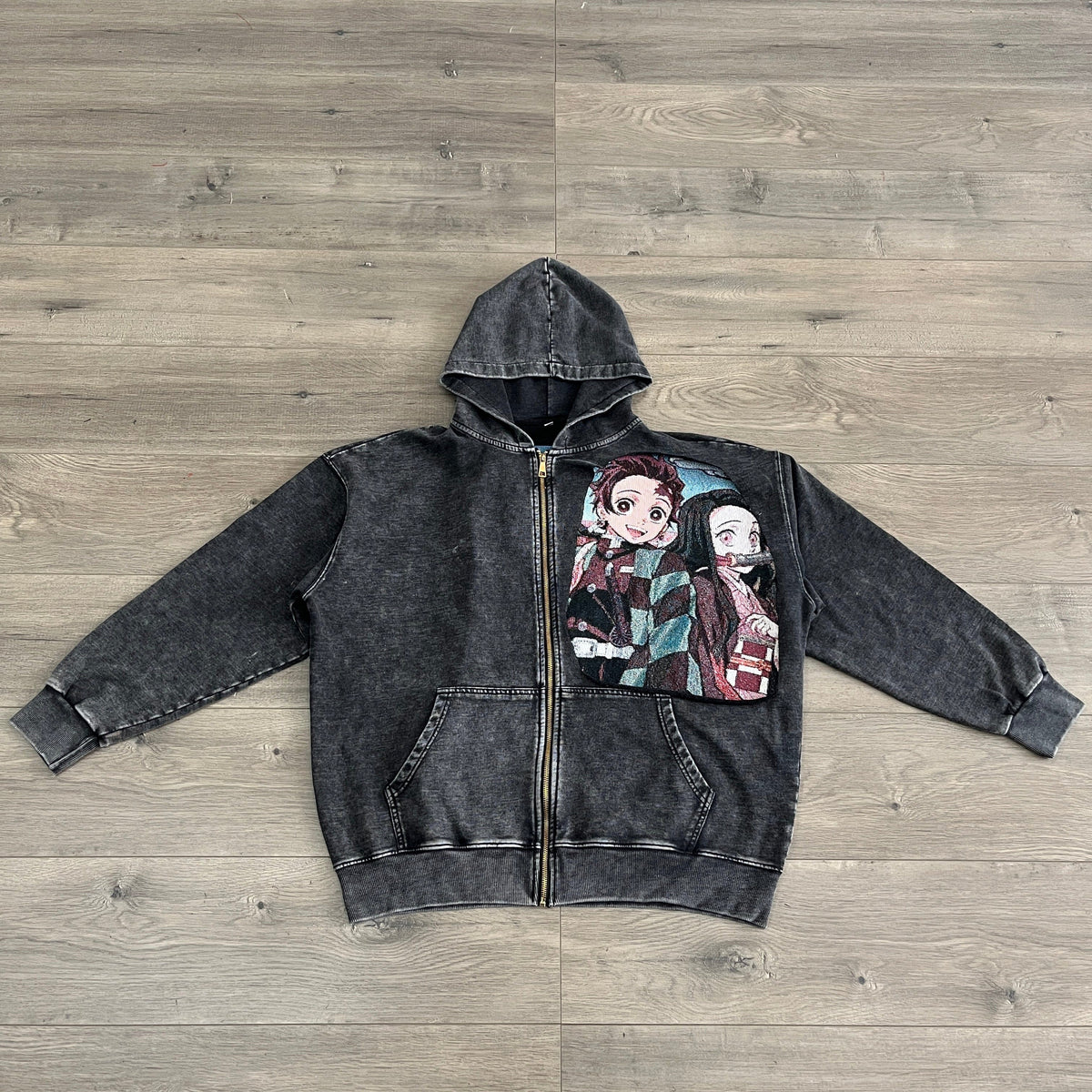 RDMCLOTHINGART tapestry hoodie KIMETSU TAPESTRY PATCH HOODIE-9241