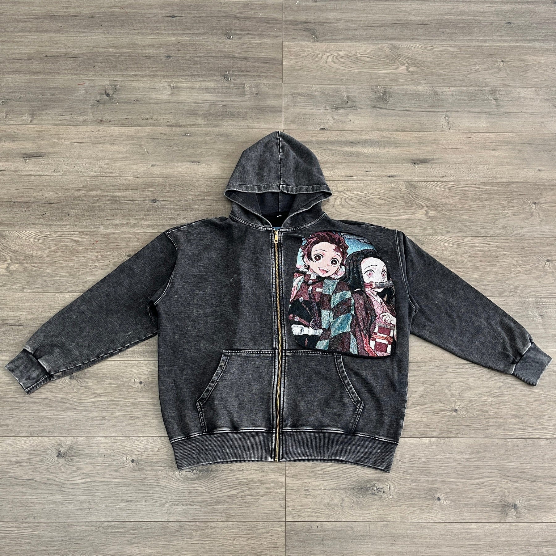 RDMCLOTHINGART tapestry hoodie KIMETSU TAPESTRY PATCH HOODIE-9241