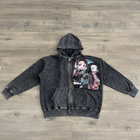RDMCLOTHINGART tapestry hoodie KIMETSU TAPESTRY PATCH HOODIE-9241