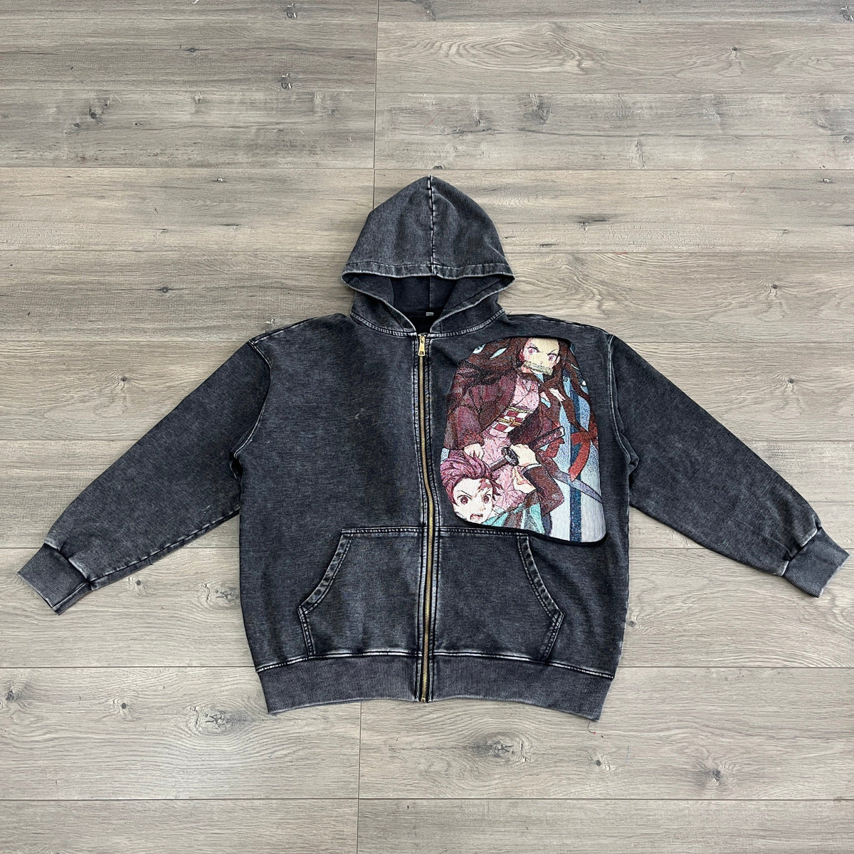 RDMCLOTHINGART tapestry hoodie KIMETSU TAPESTRY PATCH HOODIE-9245