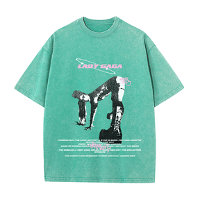 RDMCLOTHINGART tapestry hoodie LADY GAGA HEAVY WEIGHT COTTON TEE-8936