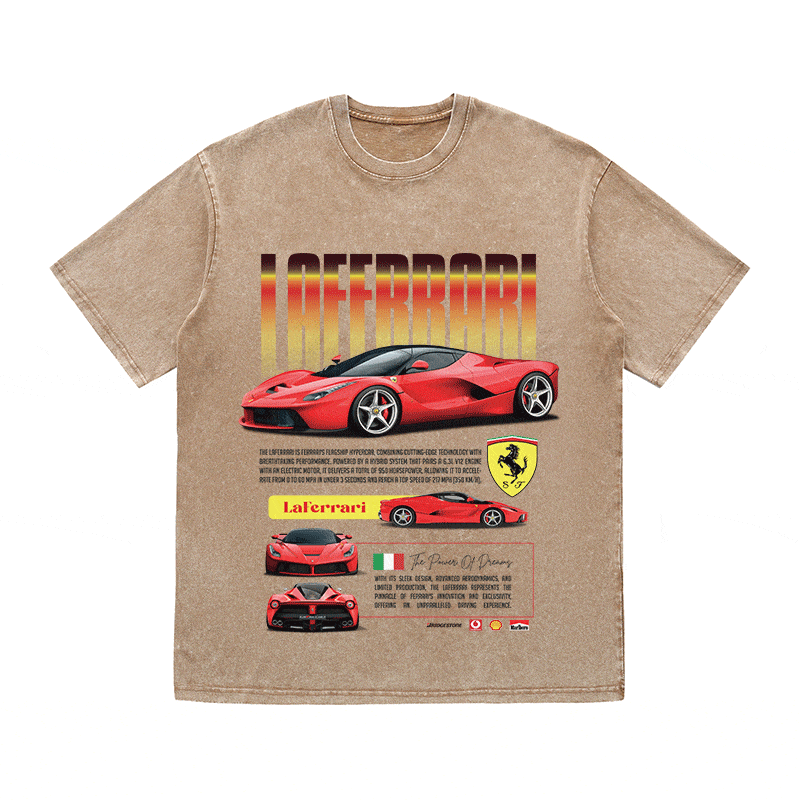 RDMCLOTHINGART tapestry hoodie LAFERRARI HEAVY WEIGHT COTTON TEE-8845