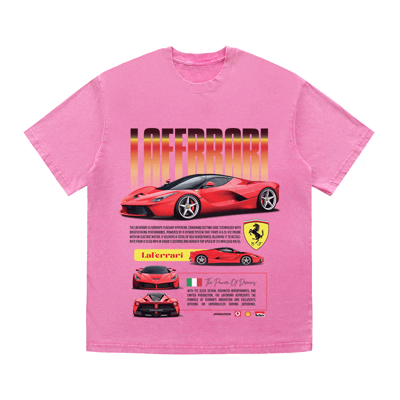 RDMCLOTHINGART tapestry hoodie LAFERRARI HEAVY WEIGHT COTTON TEE-8845