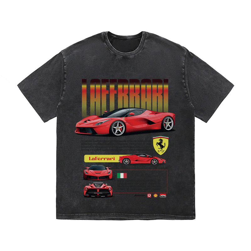RDMCLOTHINGART tapestry hoodie LAFERRARI HEAVY WEIGHT COTTON TEE-8845