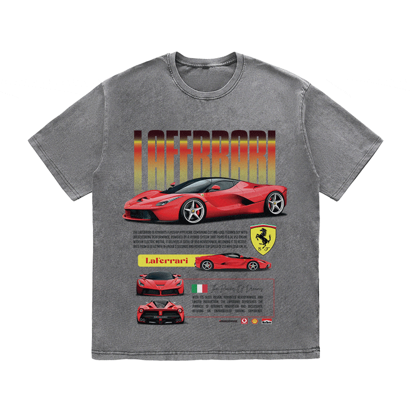 RDMCLOTHINGART tapestry hoodie LAFERRARI HEAVY WEIGHT COTTON TEE-8845
