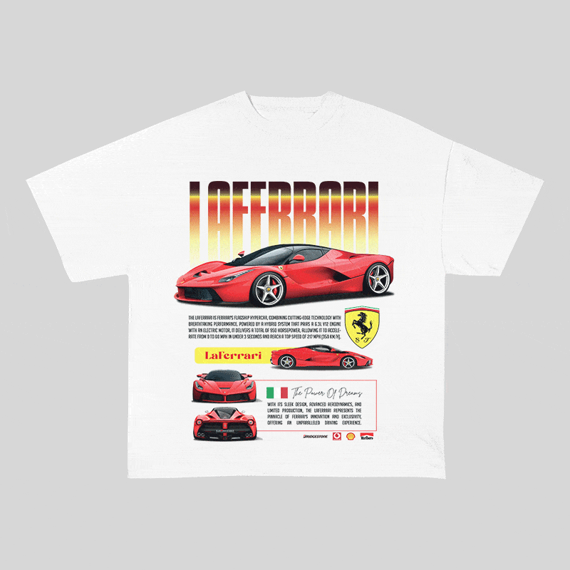 RDMCLOTHINGART tapestry hoodie LAFERRARI HEAVY WEIGHT COTTON TEE-8845