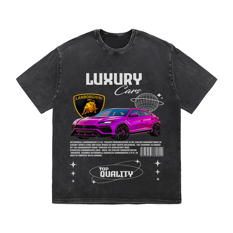 RDMCLOTHINGART tapestry hoodie LAMBORGHINI HEAVY WEIGHT COTTON TEE-9103