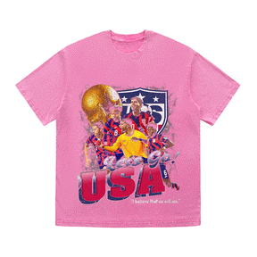 RDMCLOTHINGART tapestry hoodie LET'S GO USA HEAVY WEIGHT COTTON TEE-8965