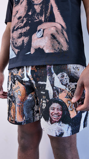 MAMBA FOREVER TAPESTRY SHORTS - RDMCLOTHINGART