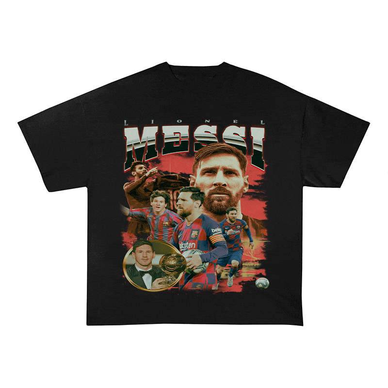 RDMCLOTHINGART tapestry hoodie MESSI 5 HEAVY WEIGHT COTTON TEE-8973