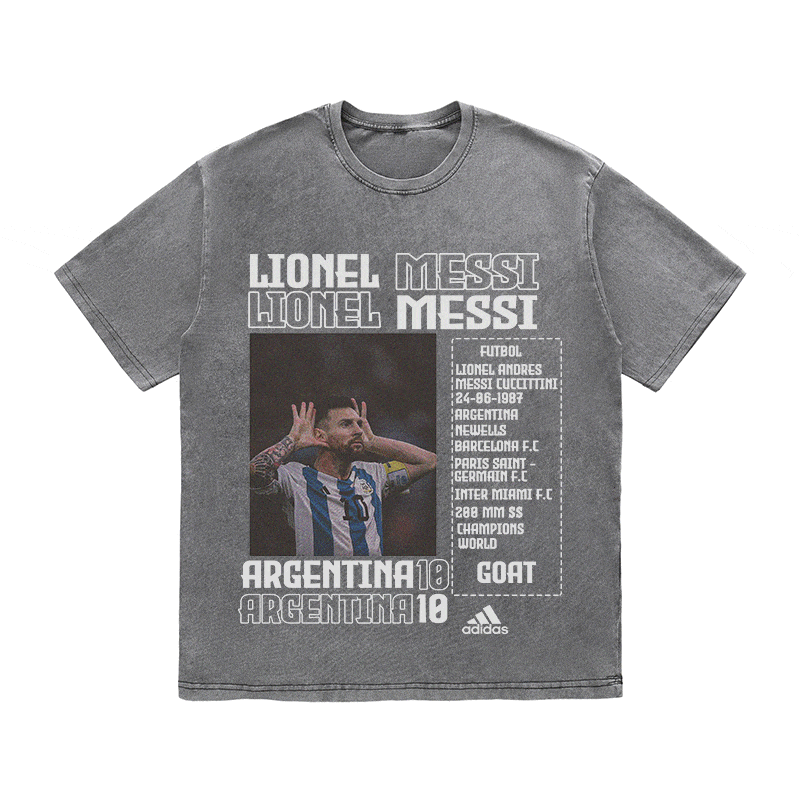 RDMCLOTHINGART tapestry hoodie MESSI HEAVY WEIGHT COTTON TEE-8822