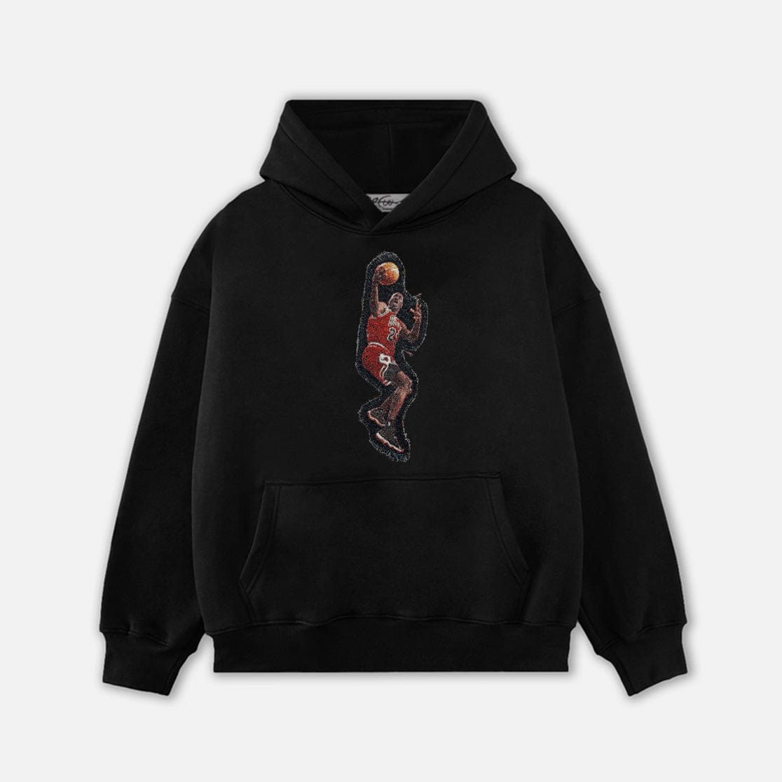 MJ LAYUP TAPESTRY PATCH HOODIE-9025 - RDMCLOTHINGART